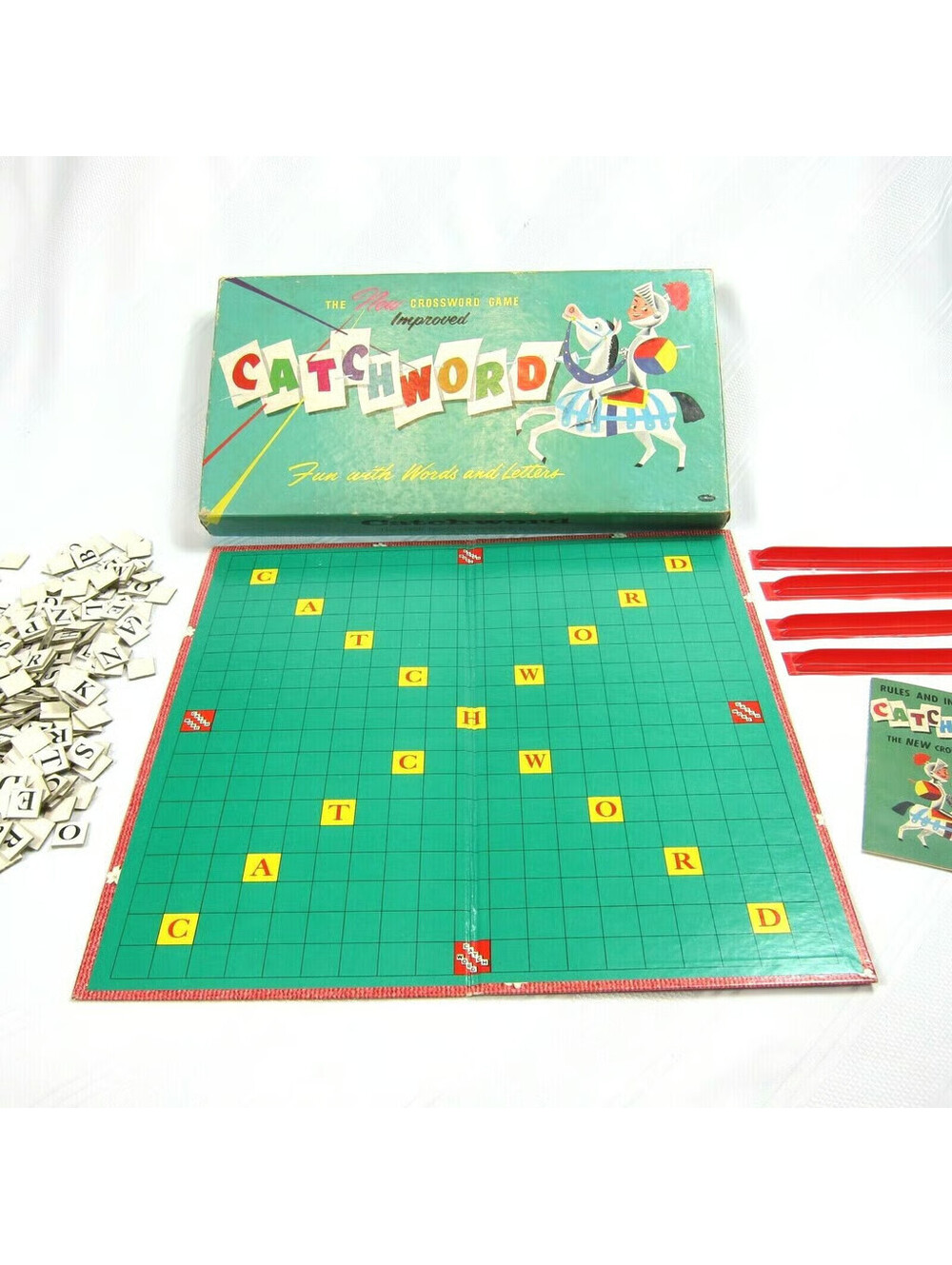 Catchword Crossword Board Game Vintage 1950s Whitman Publishing Co. Made in USA